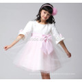 New 3/4 sleeve girl first communion dress lace online tutu flower girl dresses with bows